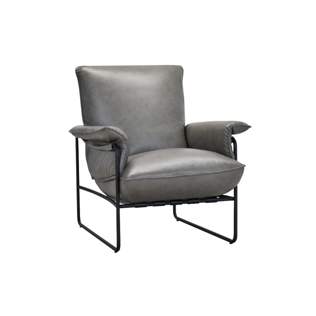 Trento Leather Armchair - Gray Mushroom image 0